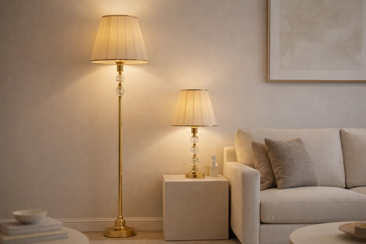 آباژور ایستاده و رومیزی مجموعه ۲ عدد